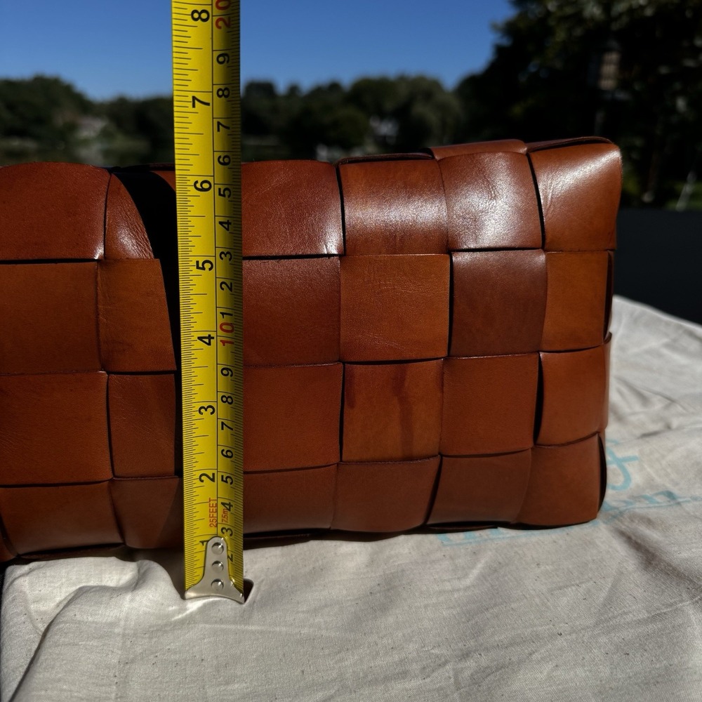 Dragon Diffusion Artisan Crafted Hand Woven Brown Leather Carryall Tote Purse - Picture 14 of 16
